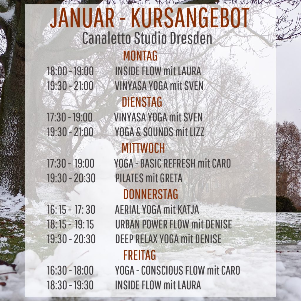 Januar 2026 - Kurse im Canalettostudio